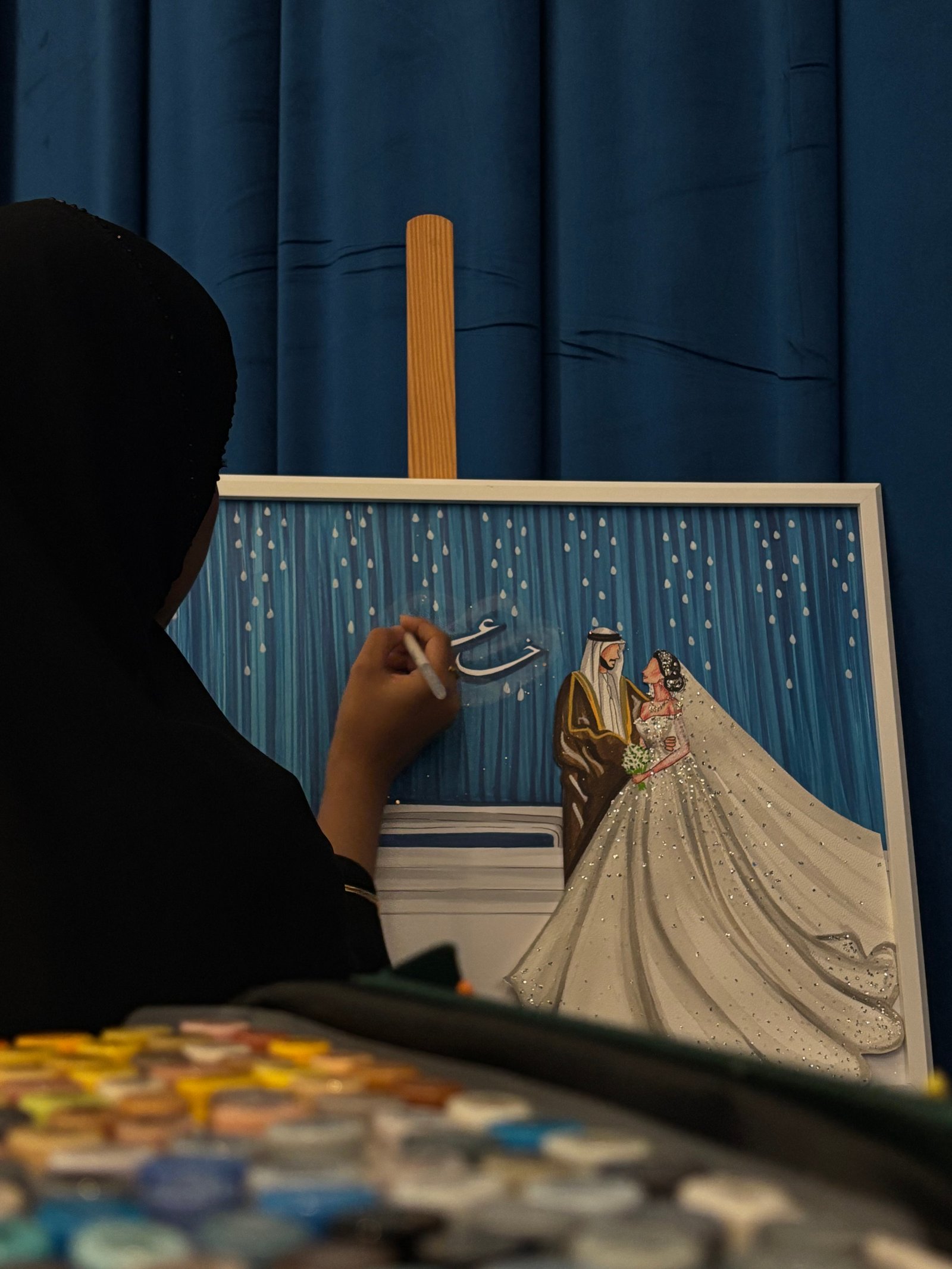 رسم لوحة كانفس للمعاريس