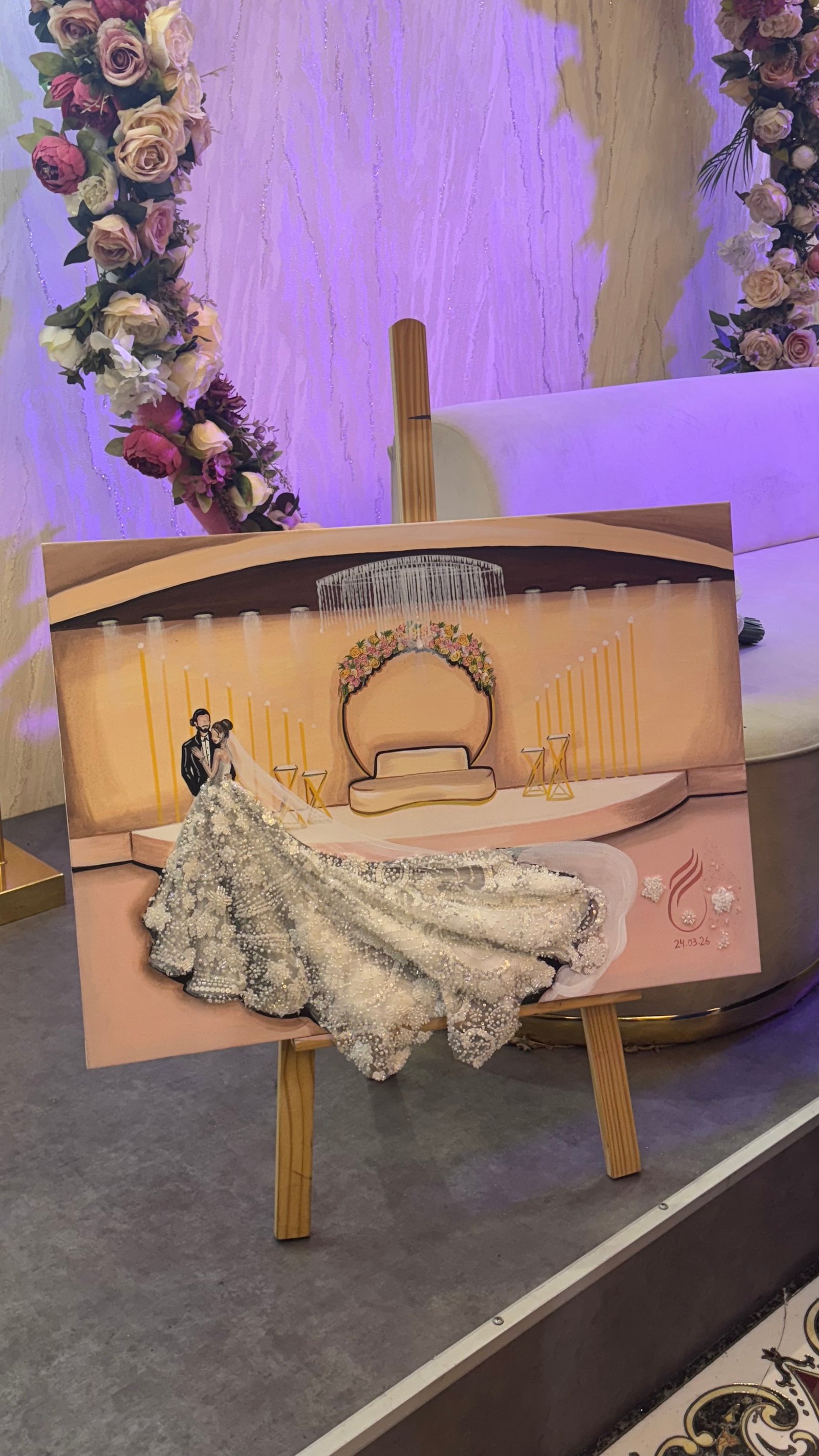 رسم لوحة كانفس للمعاريس